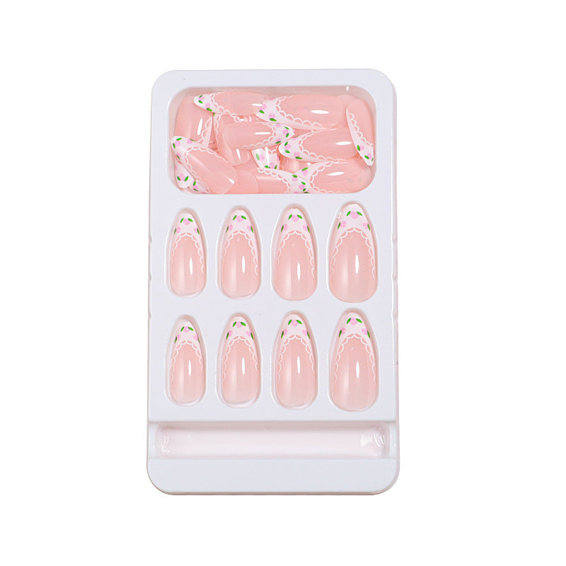 Elegant Floral Accent Press-On Nails Stornfield