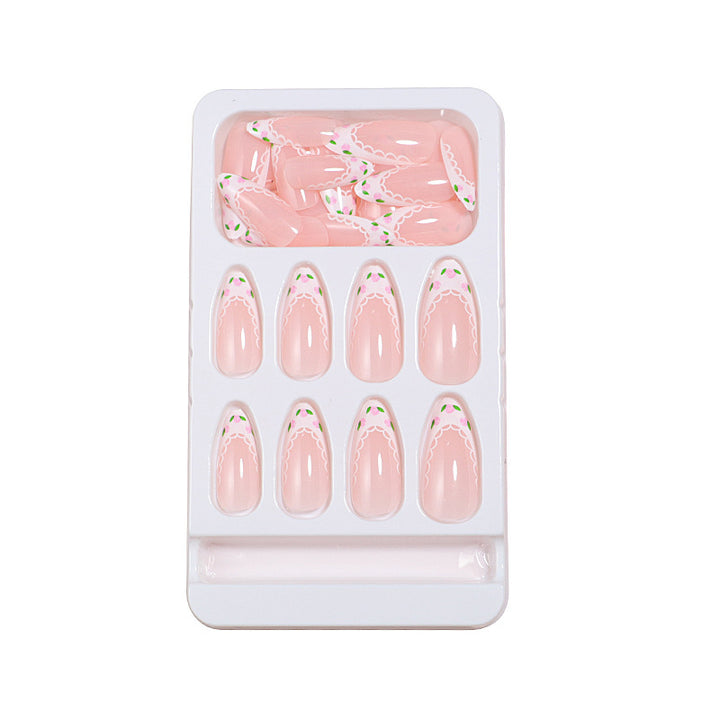 Elegant Floral Accent Press-On Nails Stornfield