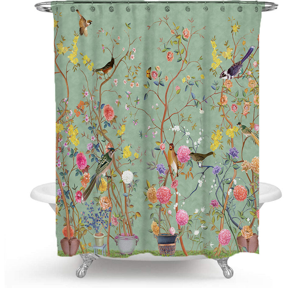Artistic Nature-Themed Shower Curtain Stornfield