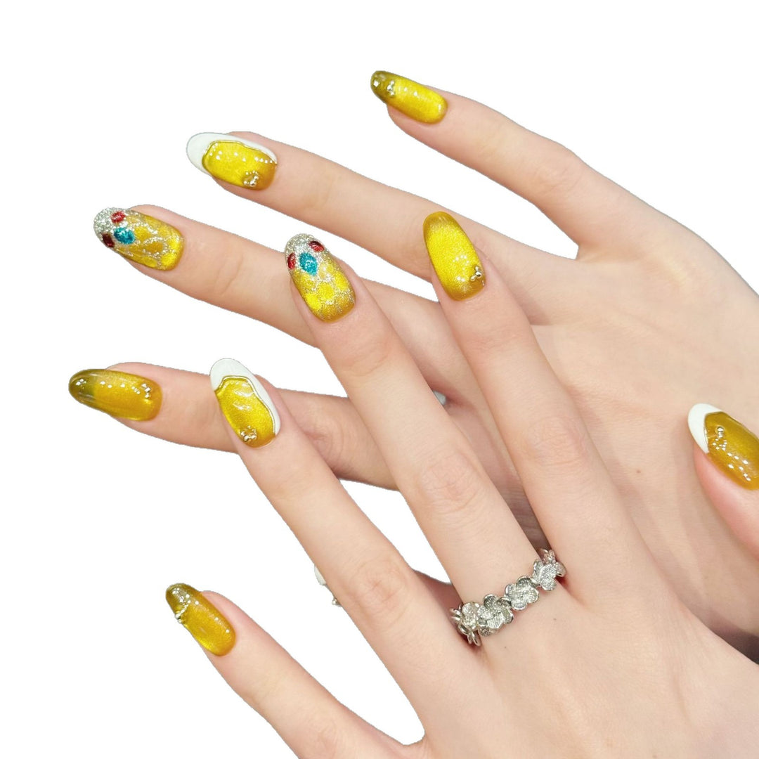 Decorative Nail Art Kit with Gem Accents