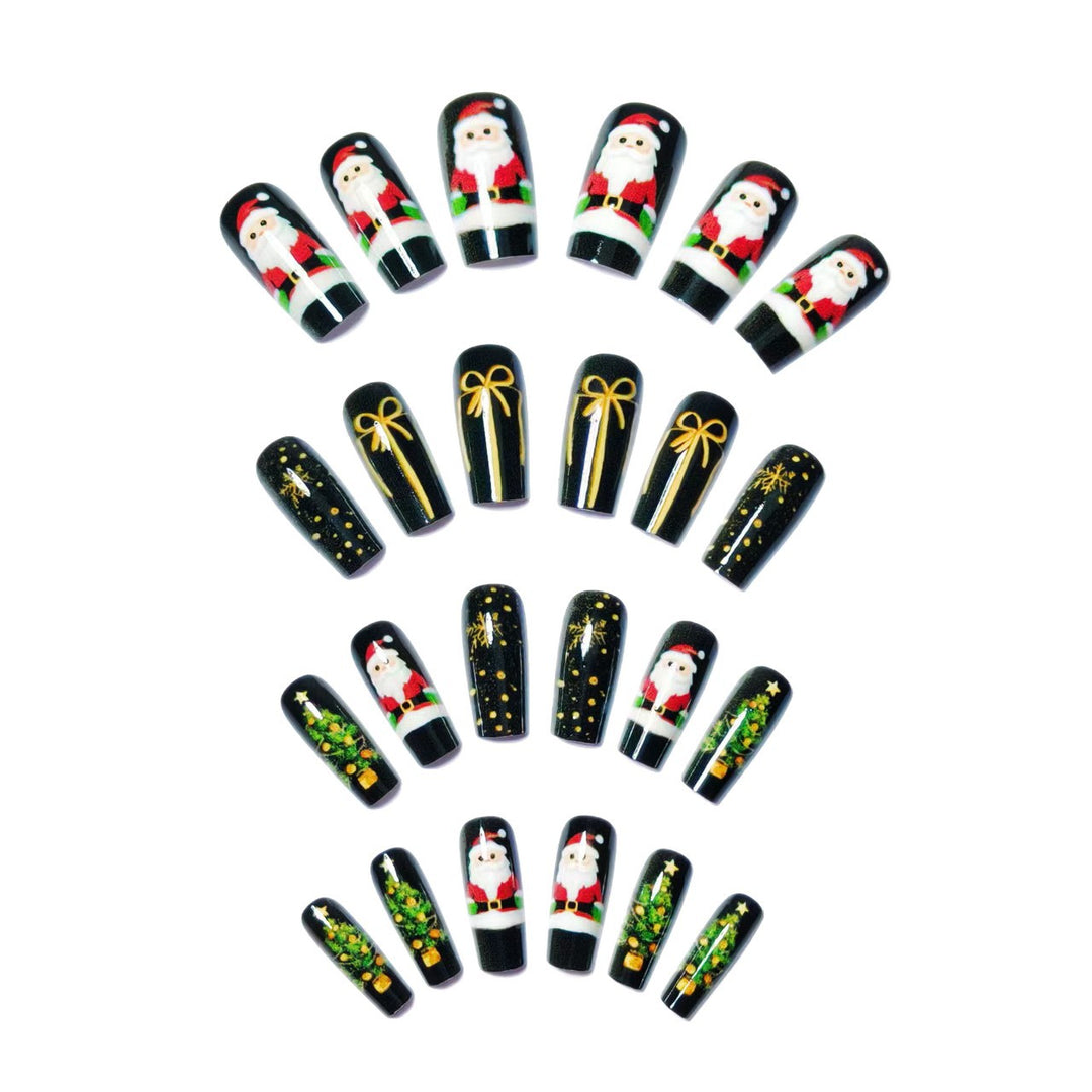 Artificial nails with festive Christmas motif Stornfield