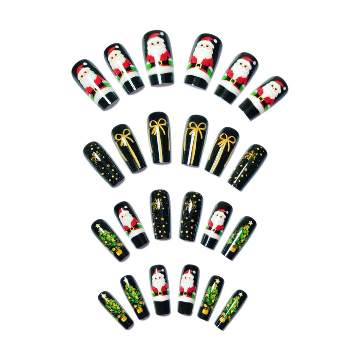Artificial nails with festive Christmas motif Stornfield