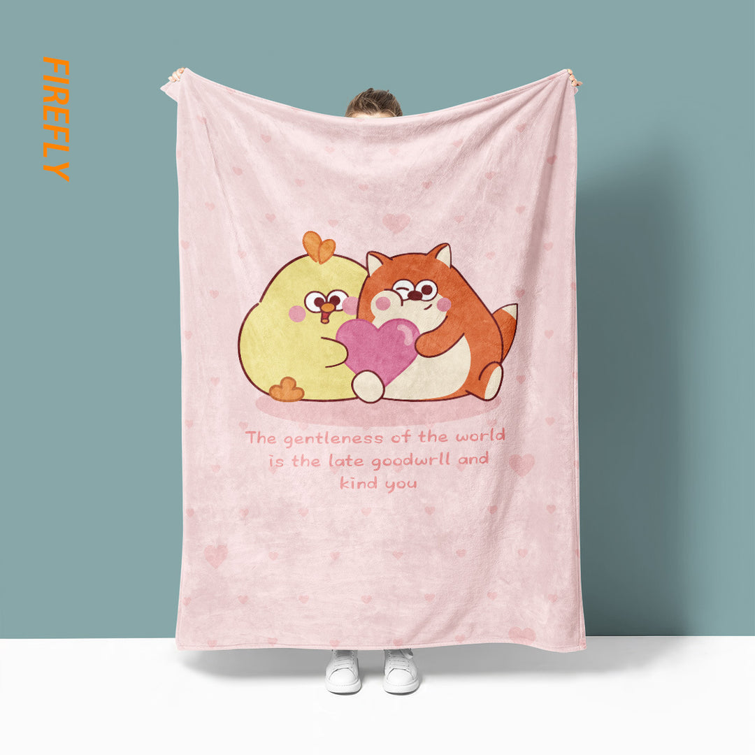 Cute Animal-Themed Plush Blanket