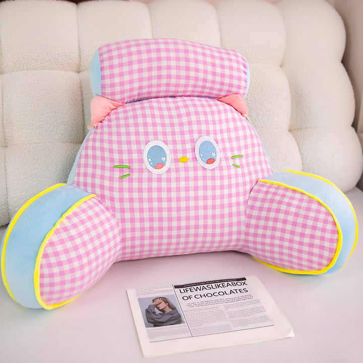 Funny plush back support pillow in cat design Stornfield