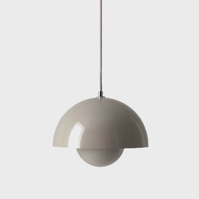 Scandinavian Pendant Light - Elegant 1-Light Semi-Round Lighting for Living Room and Bedroom | Stornfield