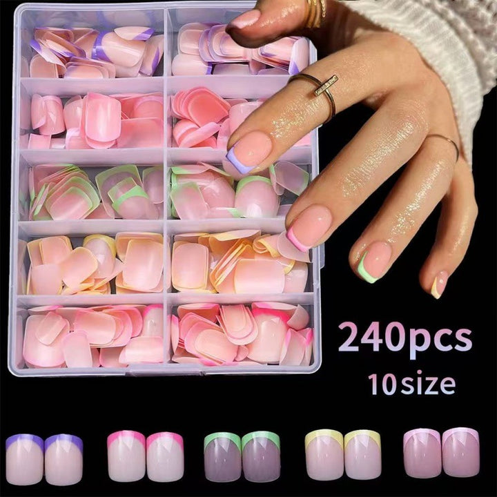 Artificial Nail Set with Colorful Accented Tips Stornfield