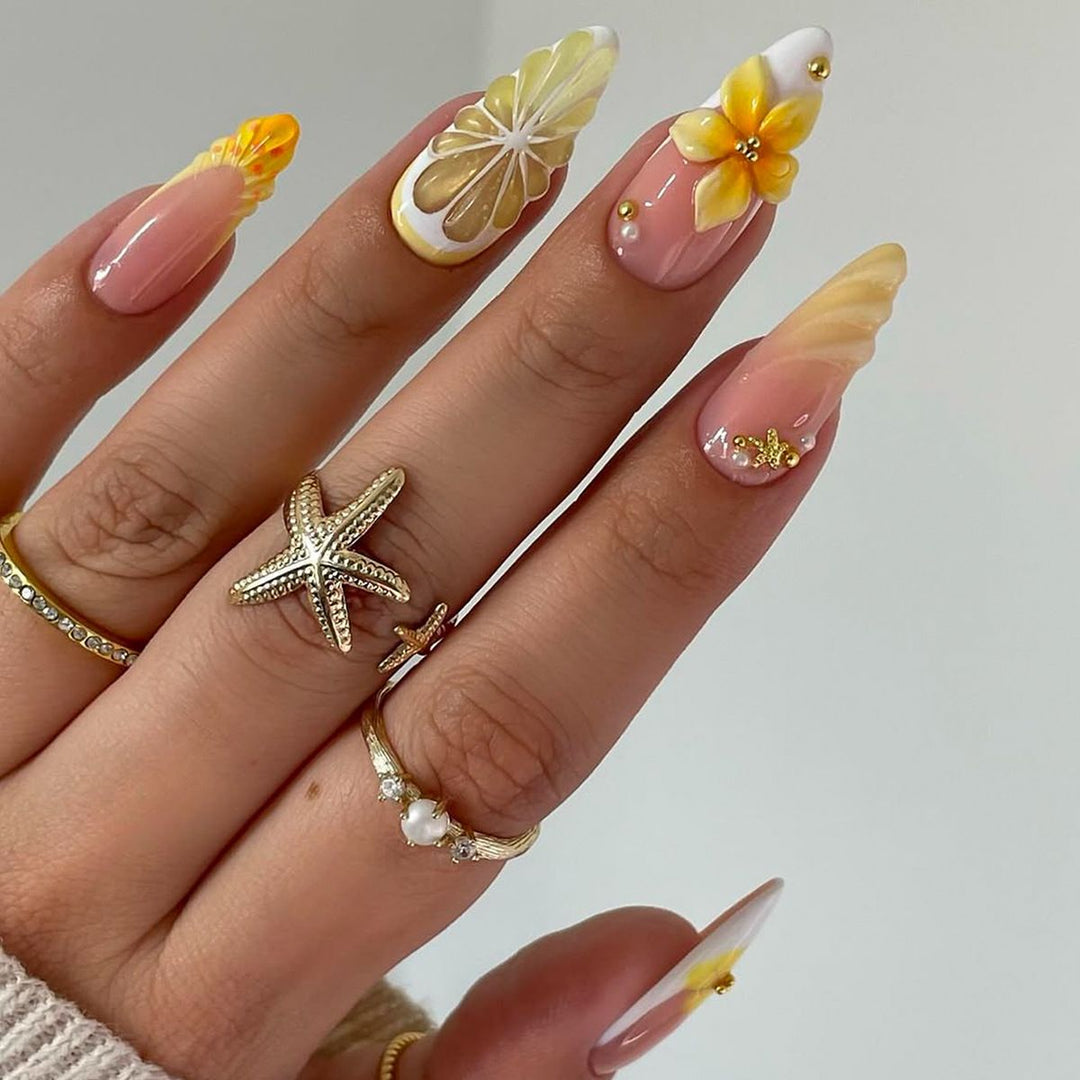 Artistic Floral Tip Nail Enhancements Stornfield