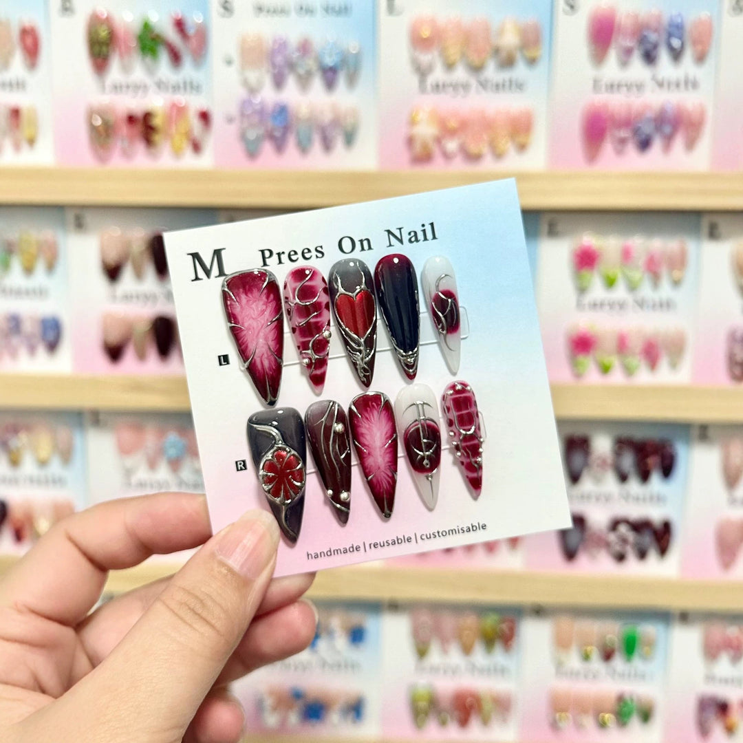 Customizable Press-On Nail Art Set