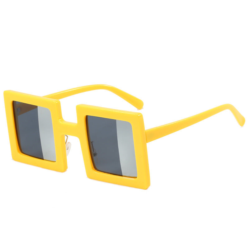 Women's fashionable square sunglasses with a unique, clear design Stornfield