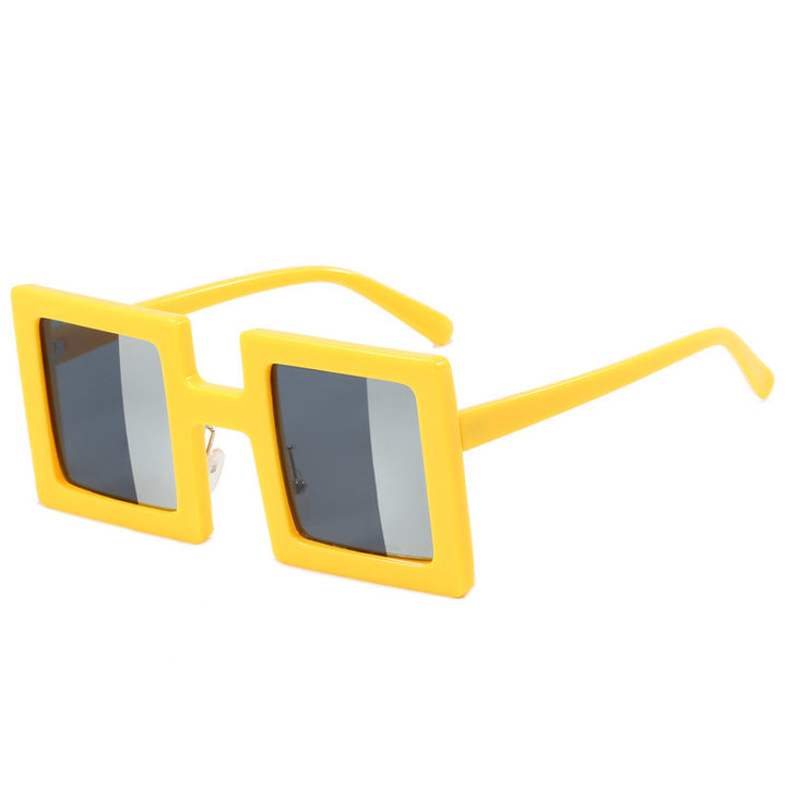 Women's fashionable square sunglasses with a unique, clear design Stornfield
