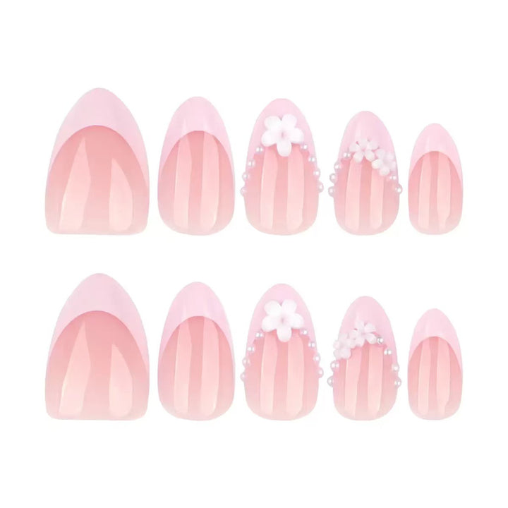 Elegant Floral Design Press-On Nails