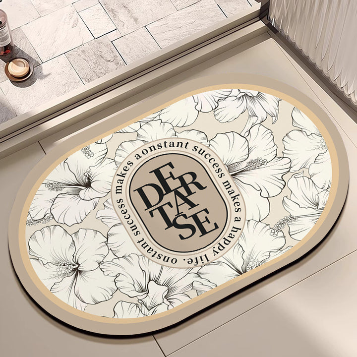 Decorative Oval Indoor Mat for Home