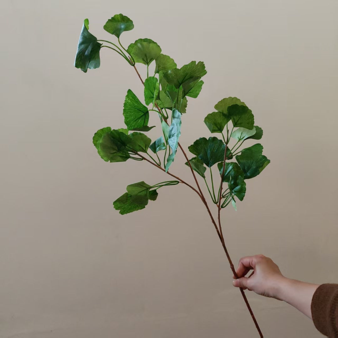 Lifelike Ginkgo Leaf Decorative Stem