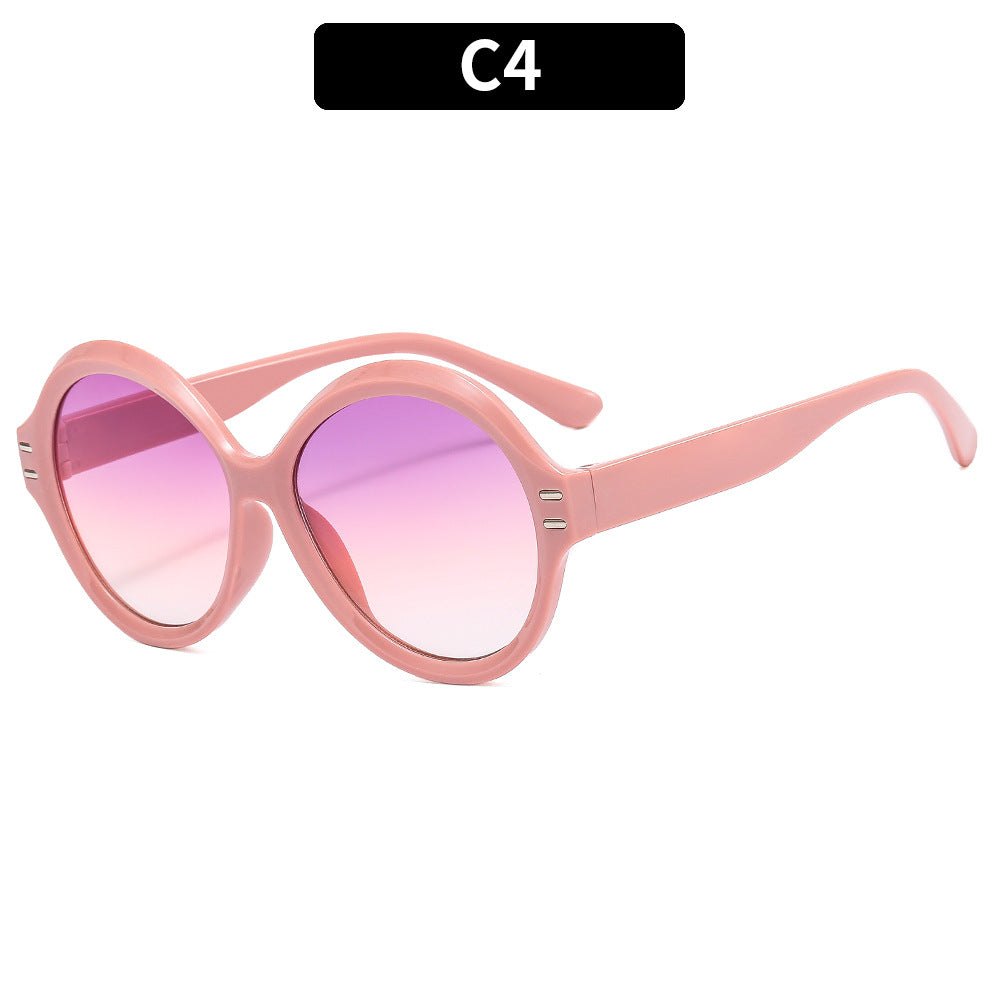Oversized Round Frame Sunglasses
