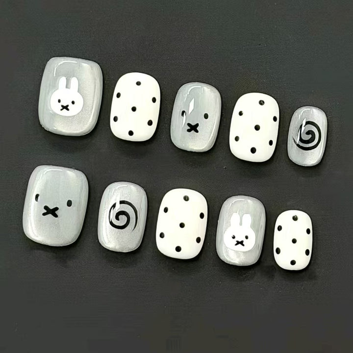 Whimsical Character Press-On Nail Art Set Stornfield