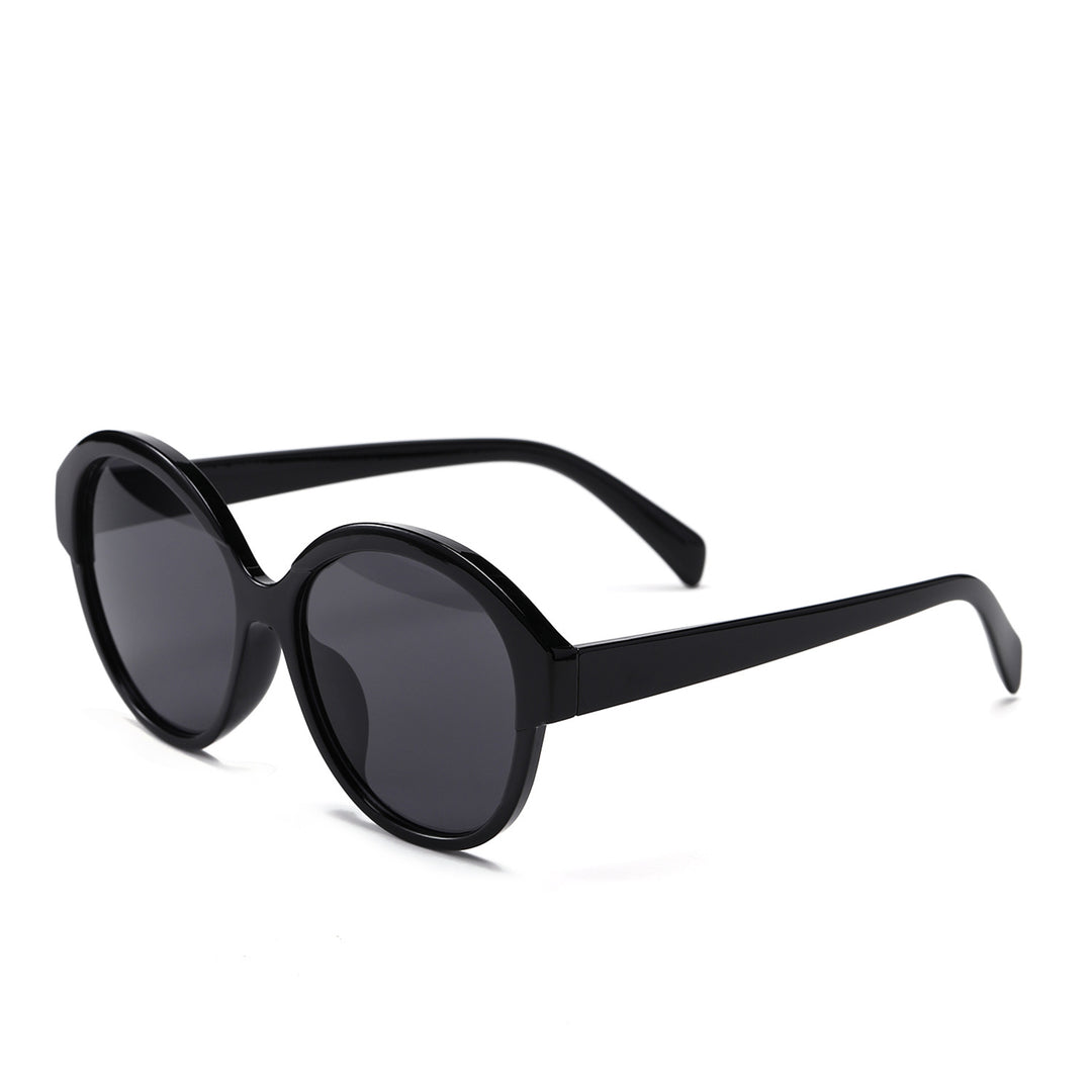Women's round fashionable sunglasses with striking leopard pattern Stornfield