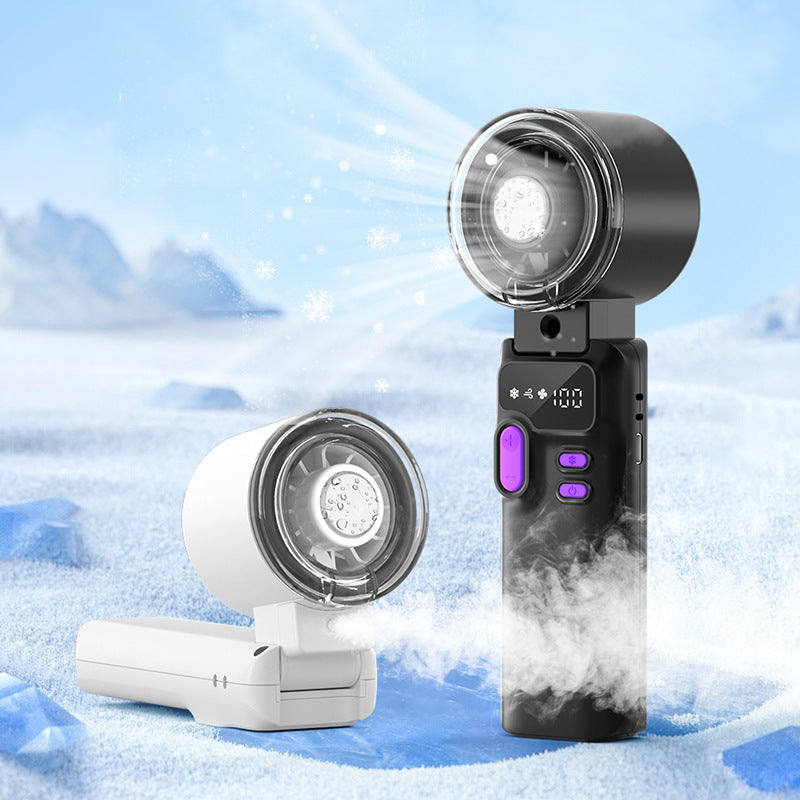 Cooling rechargeable handheld digital display tilt fan with silent brushless motor Stornfield