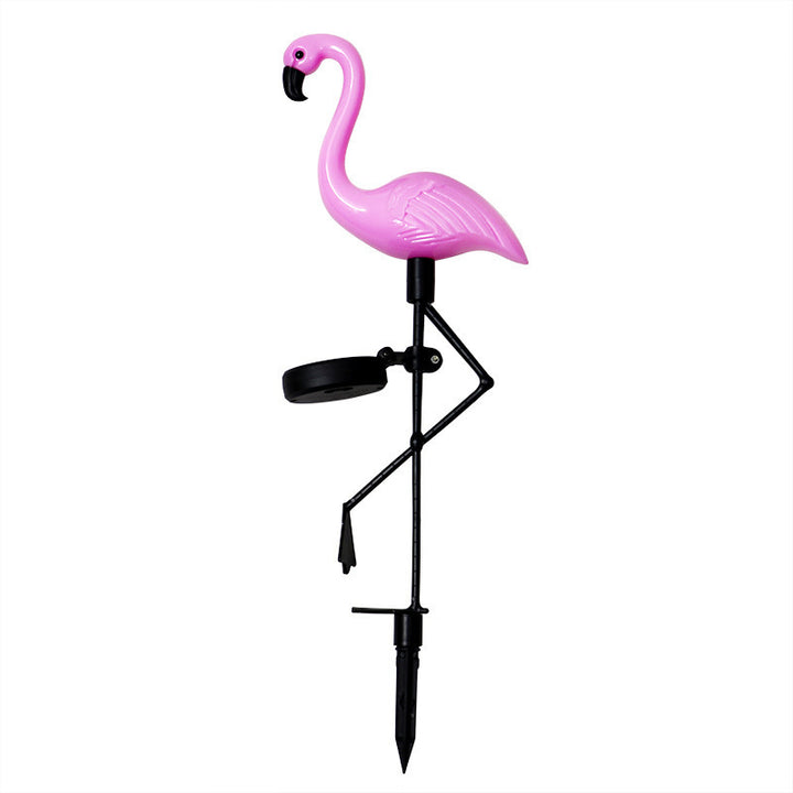 Decorative Solar Flamingo Garden Stake Lamp With Adjustable Metal Arm And Integrated LED Stornfield