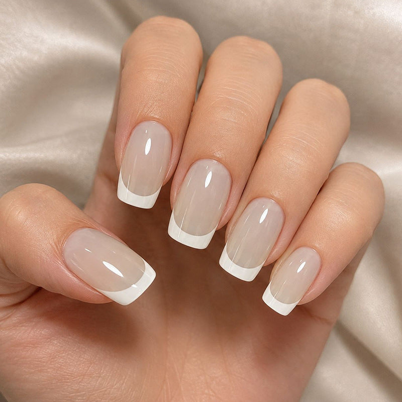 Elegant French Tip Acrylic Nail Extensions Stornfield 1789915965