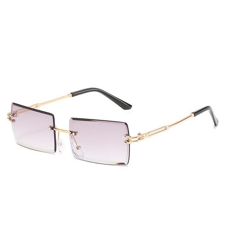 Women's stylish sunglasses with unique rectangular frame and sparkling details Stornfield