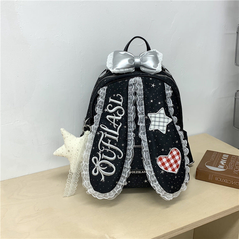 Embroidered Bunny-Themed Backpack Stornfield