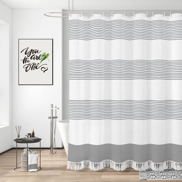 Coastal Wave Pattern Shower Curtain Stornfield
