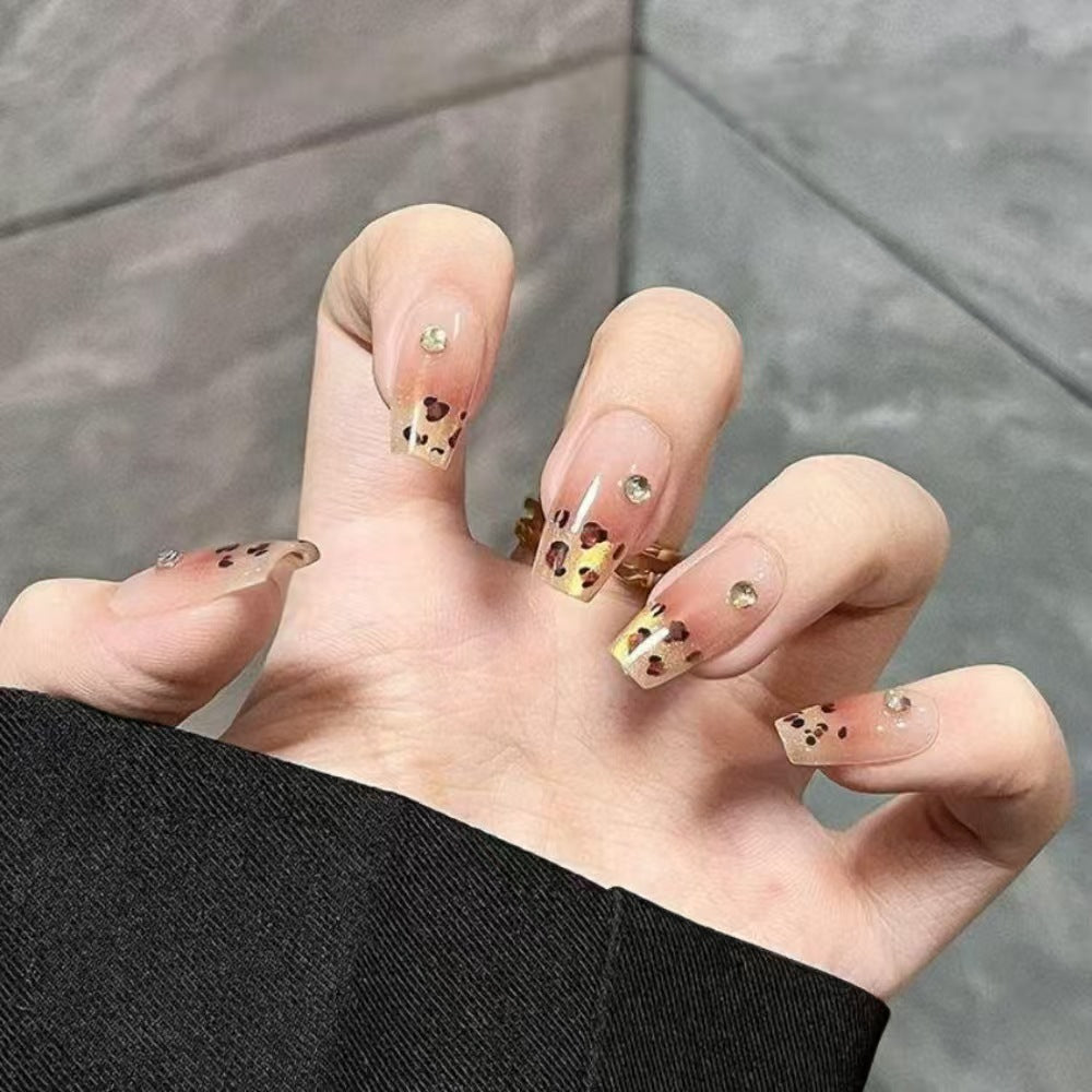 Glossy Square Tip Press-On Nails Stornfield