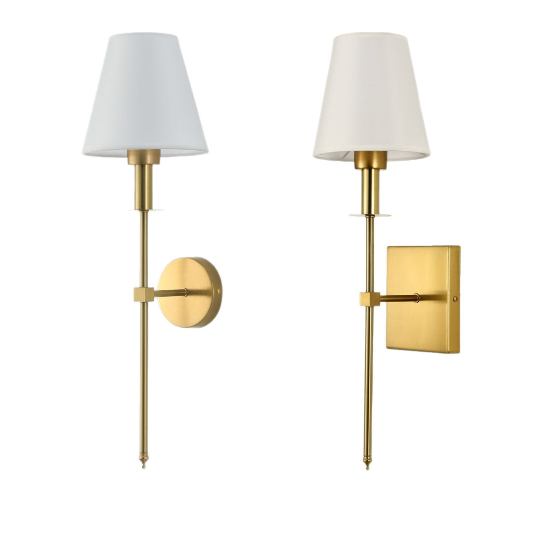 Contemporary Wall Sconce with Fabric Shade