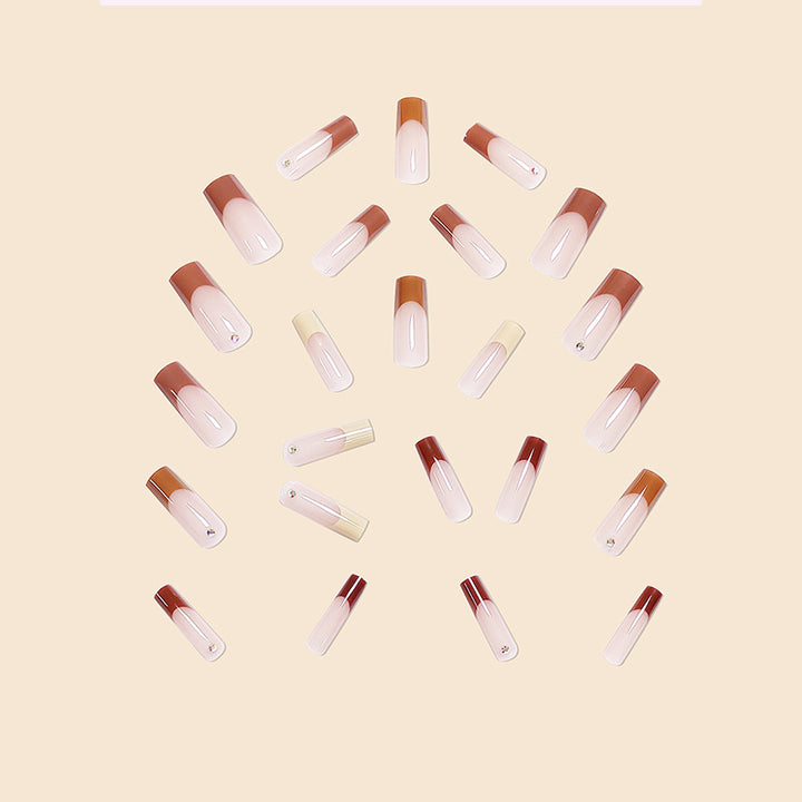 Elegant Ombre Coffin Press-On Nails