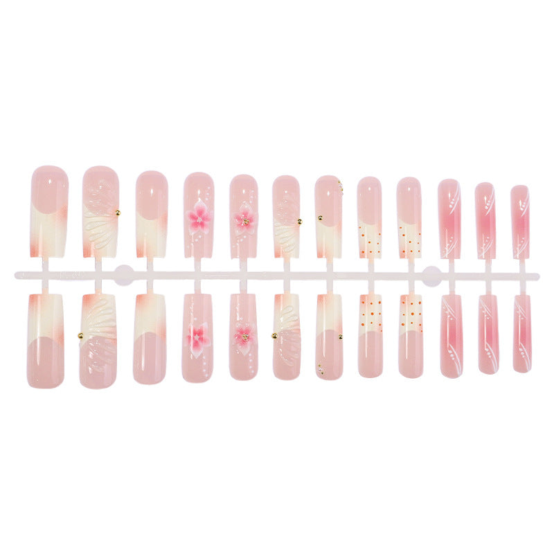 Artistic Press-On Nail Art Kit with Floral Designs Stornfield