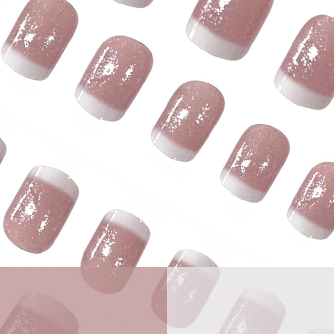 Glittery French Tip Nail Art Stornfield