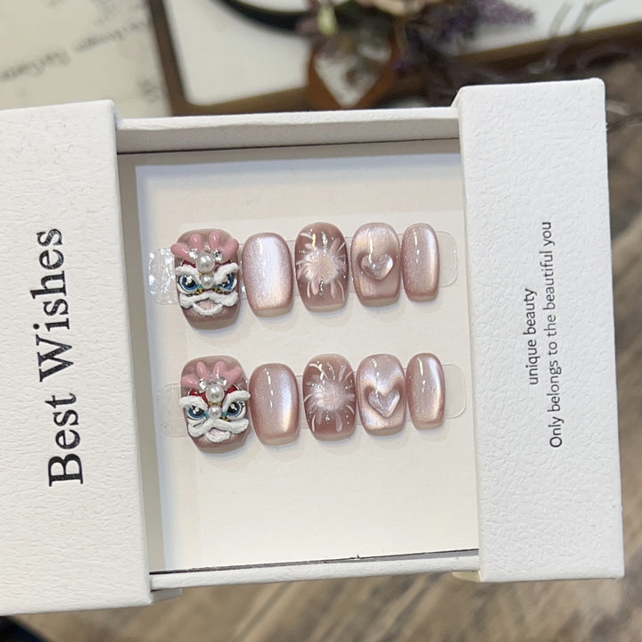 Artistic Themed Press-On Nails