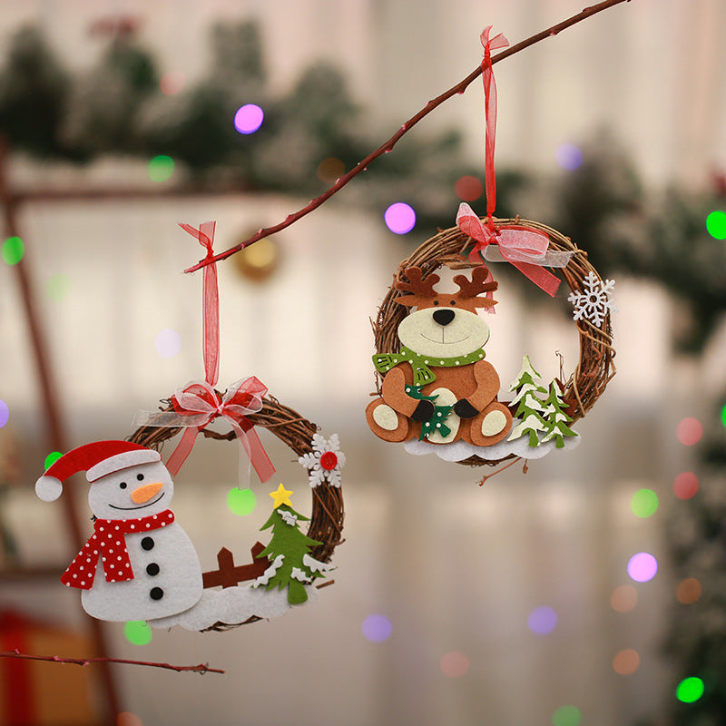 Decorative Christmas wreath with reindeer motif Stornfield