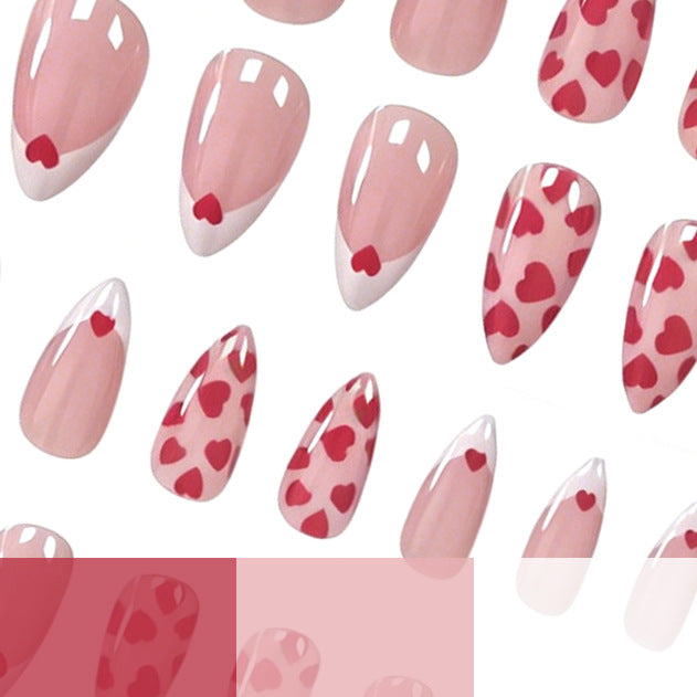Heart-Patterned Nail Art Enhancements Stornfield