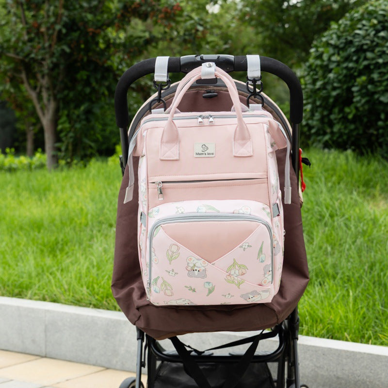 Playful Floral Print Diaper Backpack Stornfield