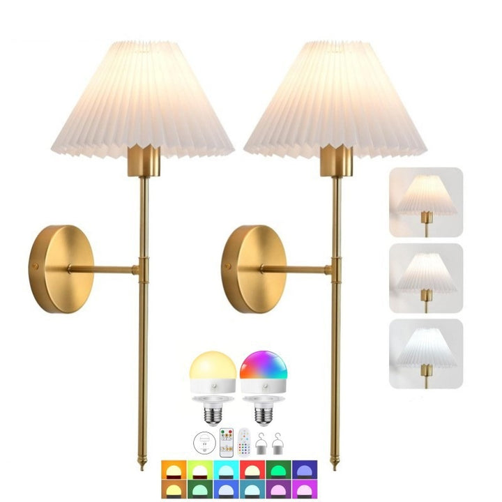 Decorative Pleated Shade Wall Sconce