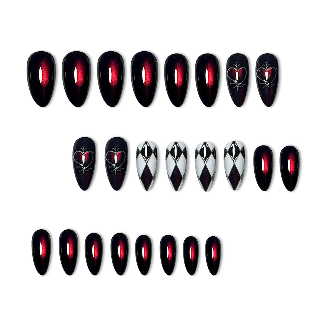 Stiletto Nail Enhancements with Heart Design Stornfield