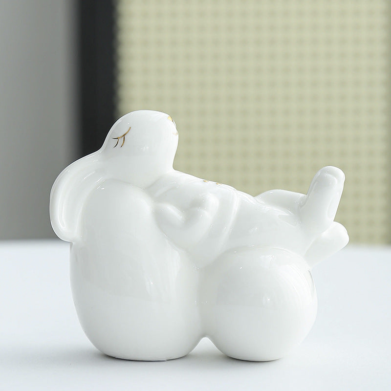 Decorative Ceramic Bunny Figurine Stornfeild