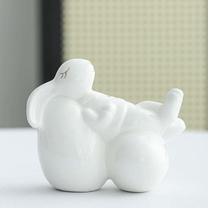 Decorative Ceramic Bunny Figurine Stornfeild