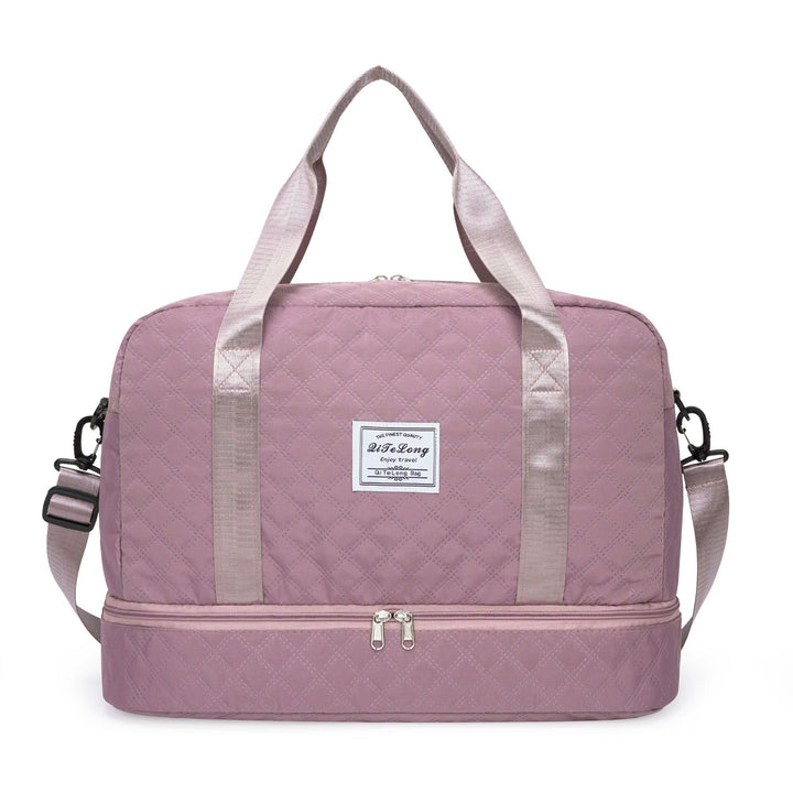 Quilted Multi-Compartment Travel Tote