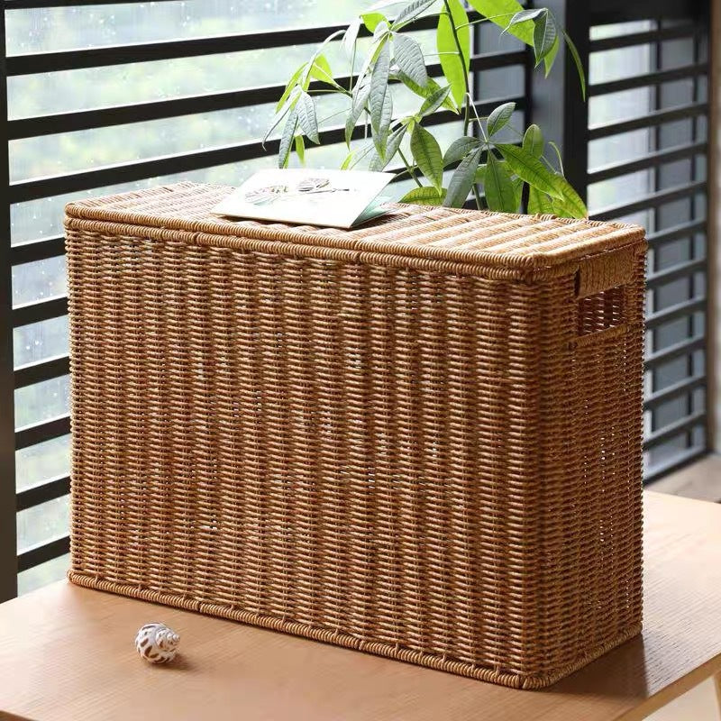 Women Multifunctional Rattan Basket with Lid Stornfield