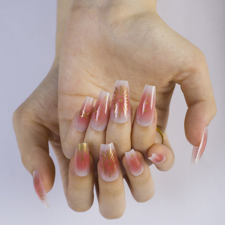 Artificial nails with floral design Stornfield
