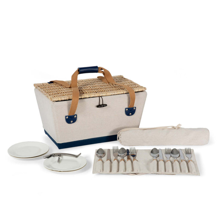 Ladies picnic basket with integrated crockery set and insulated inner pocket Stornfield