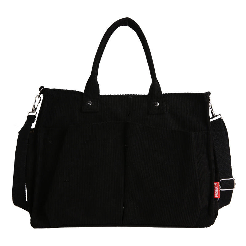 Corduroy Multi-Pocket Tote Bag Stornfield