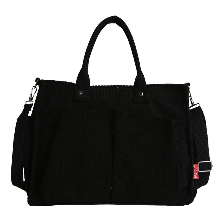 Corduroy Multi-Pocket Tote Bag Stornfield
