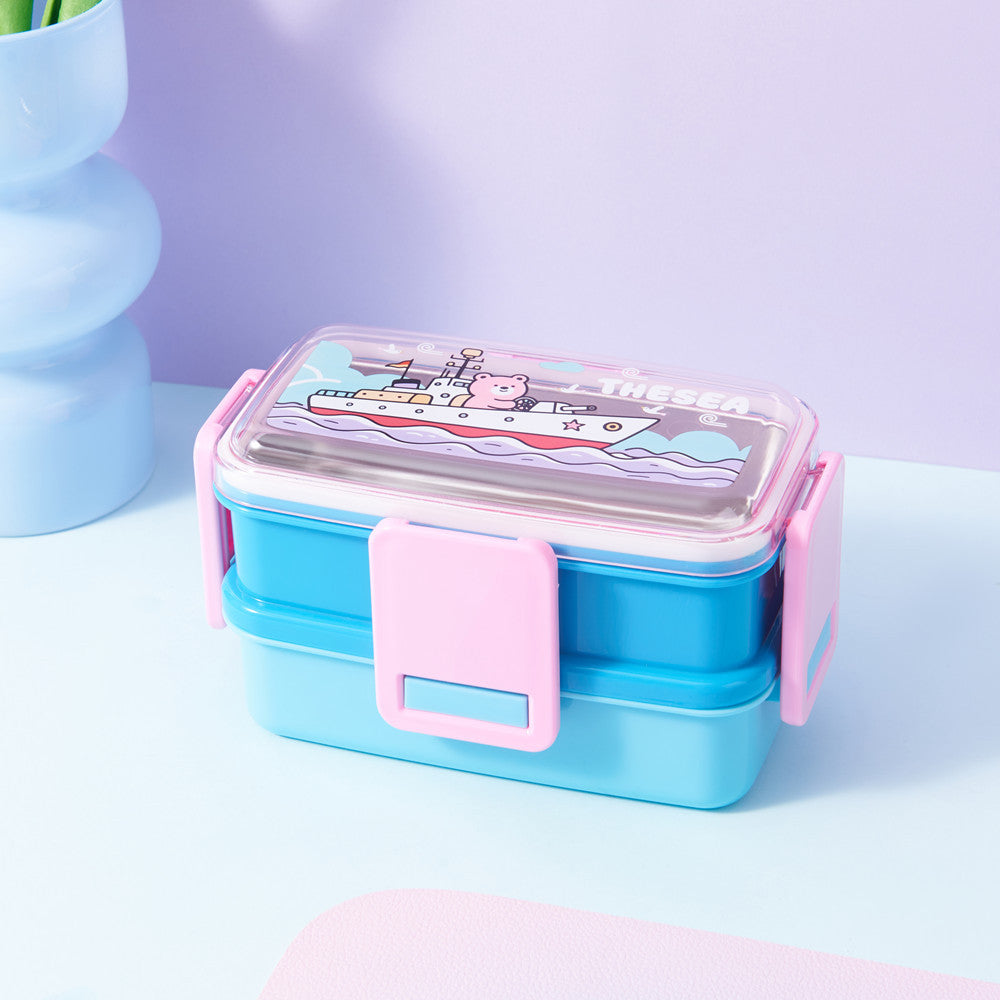 Multi-Layered Space-Themed Lunch Bento Box