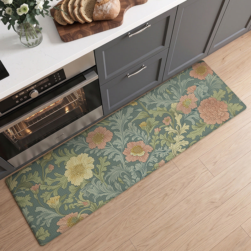 Floral Pattern Kitchen Comfort Mat