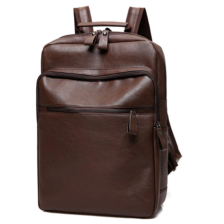 Sleek Leather Laptop Backpack Stornfield