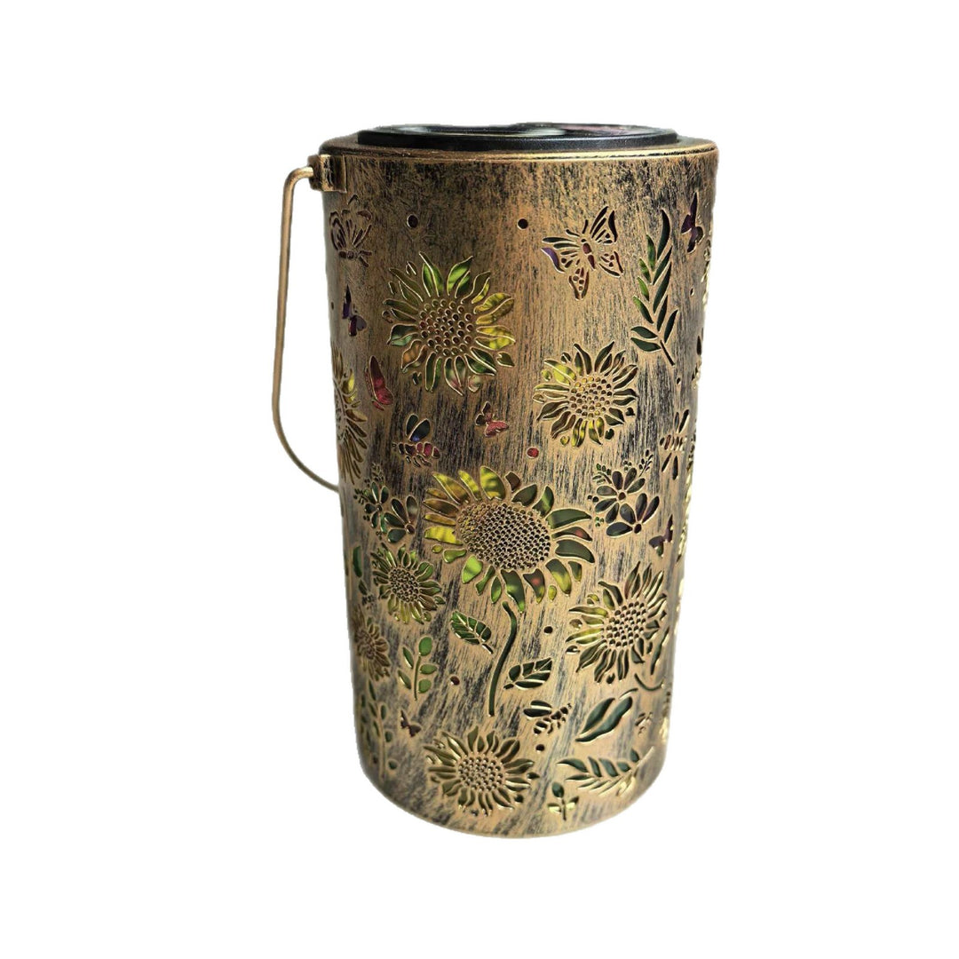 Decorative Solar Garden Stake Lantern With Sunflower Projection Stornfield