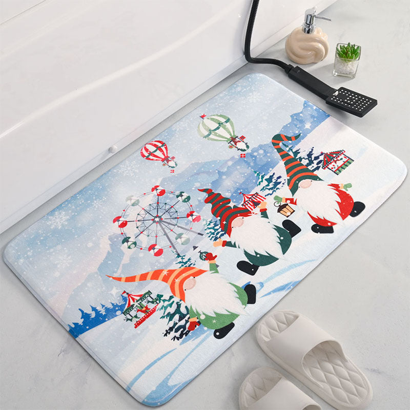 Christmas-Themed Soft Bathroom Mat